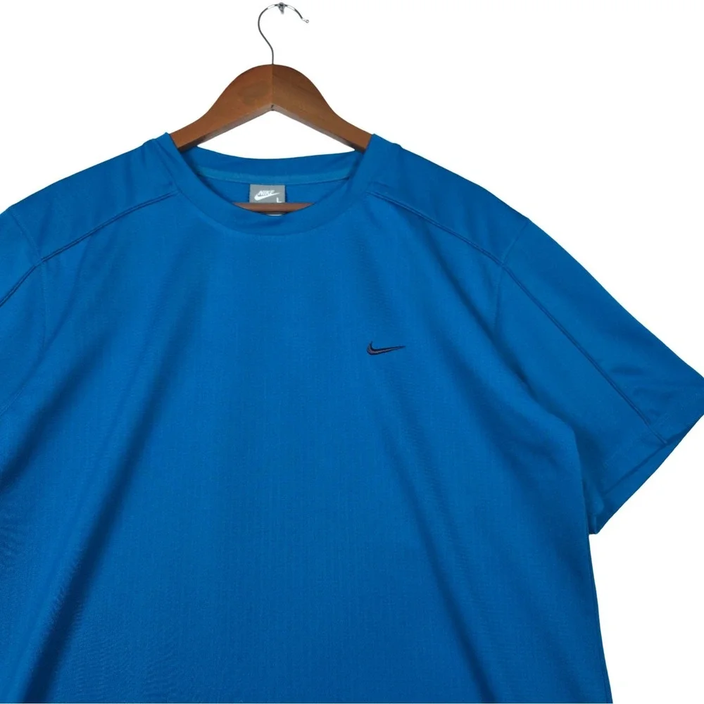 Nike Mens Large Legend Training Shirt Blue‎ Short Sleeve Athletic Gym 257422-480